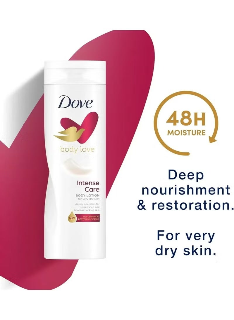 دوف لوشن الجسم دوف بودي لاف إنتنس كير 400 مل – للبشرة شديدة الجفاف مع بانثينول لترميم وتقوية حاجز البشرة - Image 5